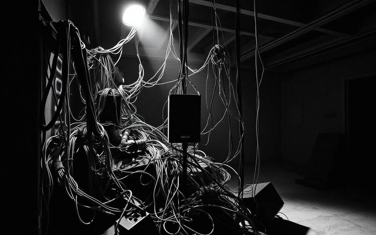 Cables y monitores en cabina